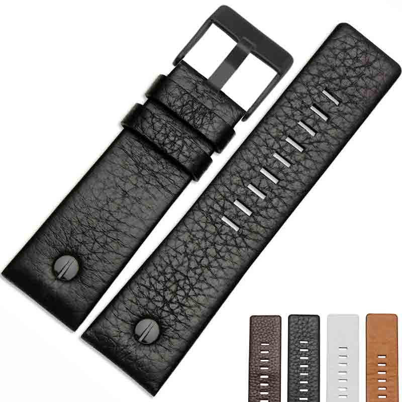New Fashion Cowhide Watchband with Rivet Watch Strap Belt Bracelet for Diesel DZ7313 DZ7333 7322 7257 4318 7348 7334 Replacement