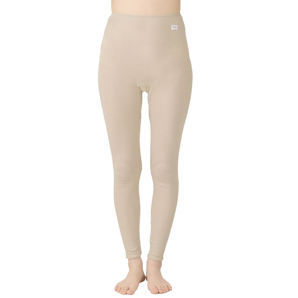 

Mochihada Чувствительное эластичное нижнее белье Сделано в Японии с мягкими и облегающими хлопковыми леггинсами Женское Нежное, приятное к коже, Леггинсы, Всесезонное, бежевый