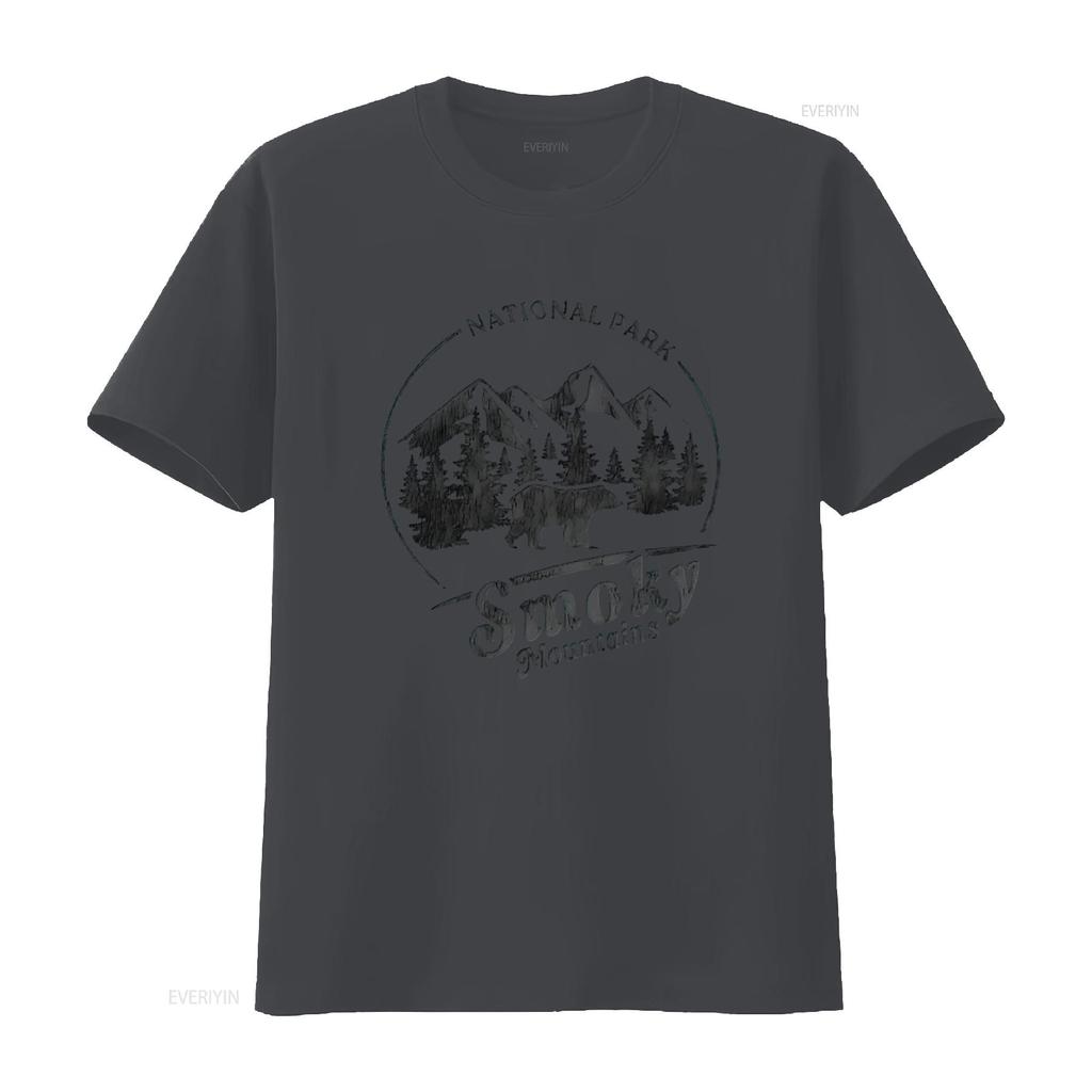 Mens Vintage The Great Smoky Mountains National Park T Shirt White Large vintage Washed graphic streetwear homme Slightly Soft