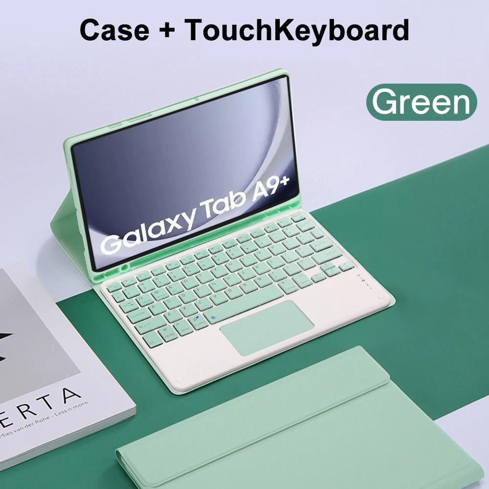 Keyboard Tablet Case for Samsung Galaxy Tab A9 Plus Leather Cover for Samsung Tab A9+ SM-X210 X216 X218 Magic Bluetooth Keyboard Case