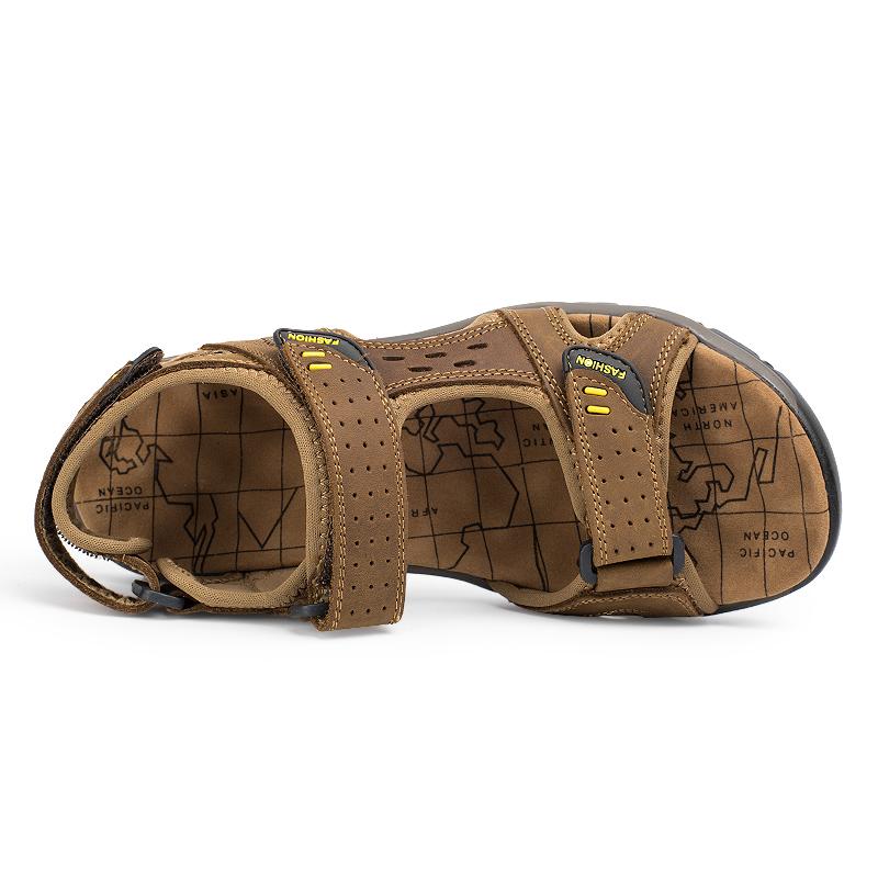 38-48 Summer Mens Large Size Genuine Leather Men Sandals Summer Men Beach Sandals Outdoor Sandals For Men
