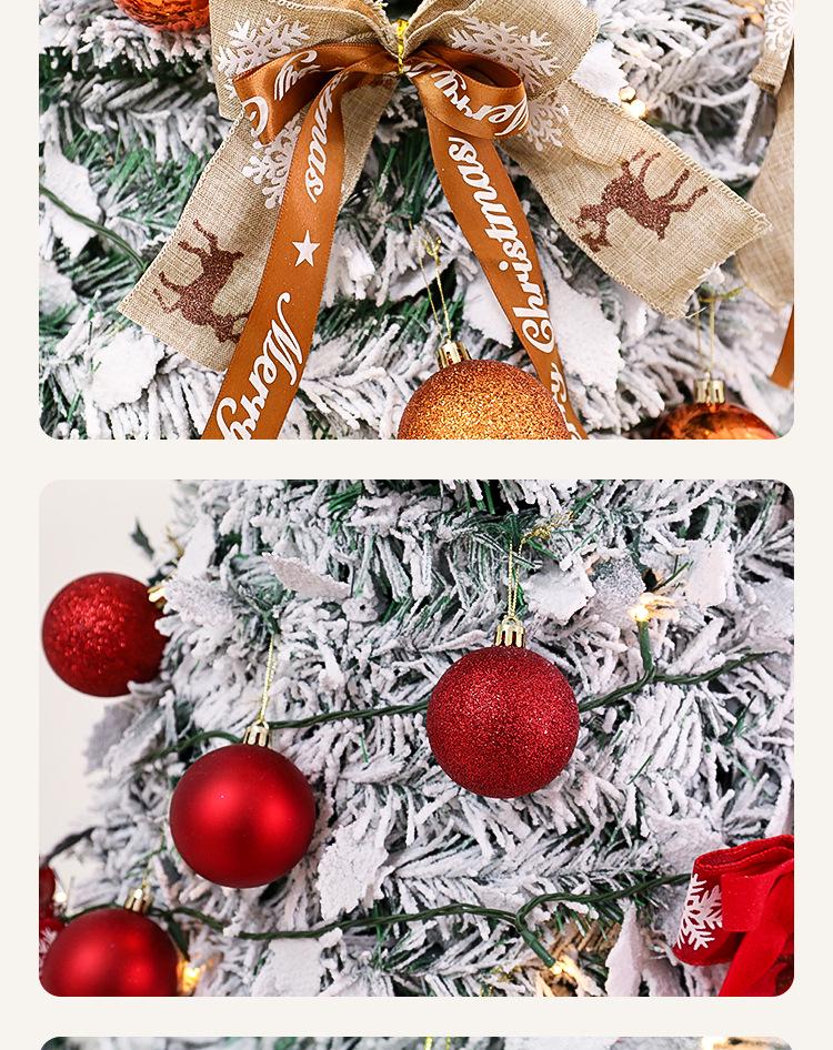 Luminous 1.8m Flocked Snow-Falling Retractable Christmas Tree for Home or Mall Decoration
