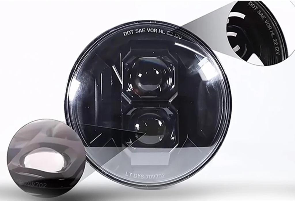 Přední světlo 7" Full LED kompatibilní s Harley, Jeep, Land Rover, Hummer, Lada - 1 ks