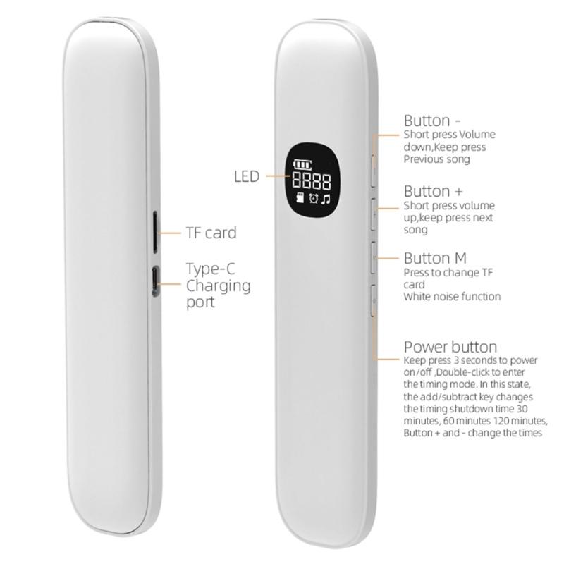 Sleep Pillow Speaker Bone Conduction Wireless Music Headphones Bluetooth-compatible 5.4 With Sound Controls