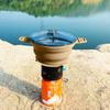 Silicone Folding Camping Kettle Pan Pot Portable Collapsible Heat Resistant Cookware Pot Food Grade for Outdoor Hiking