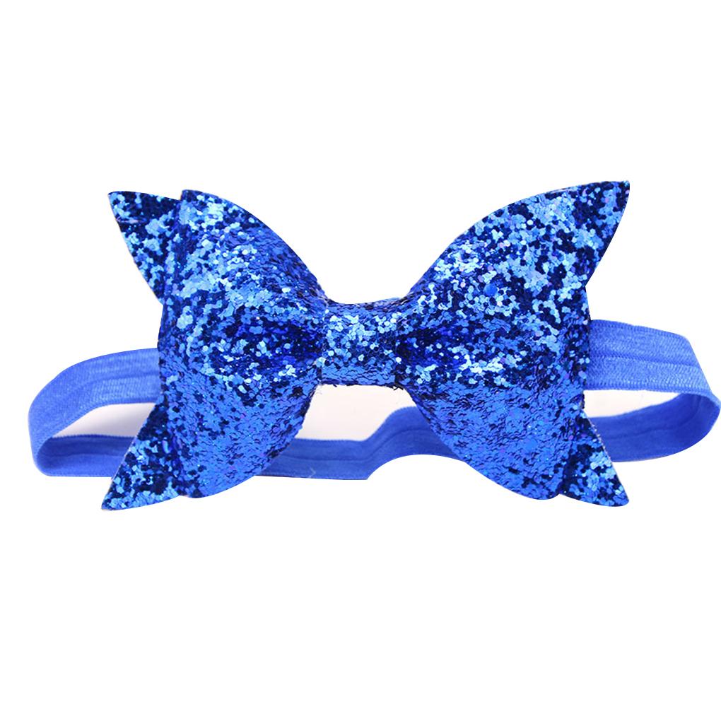 Baby Girls Headbands Bling Sparkly Glitter Sequin Hair Bands Bows Accessories