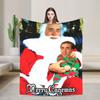 Merry Cagemas Santa Knee Nicolas Cage Christmas Knitted Blanket Fleece  Soft Throw Blanket for Outdoor Travel Bedspread