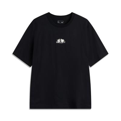 Li Ning Sportmode Serie Lässig Minimalistisch Klettern Fitness Schnelltrocknend Kühl Uni Rundhals Pullover Kurzarm T-Shirt AHSV277-8