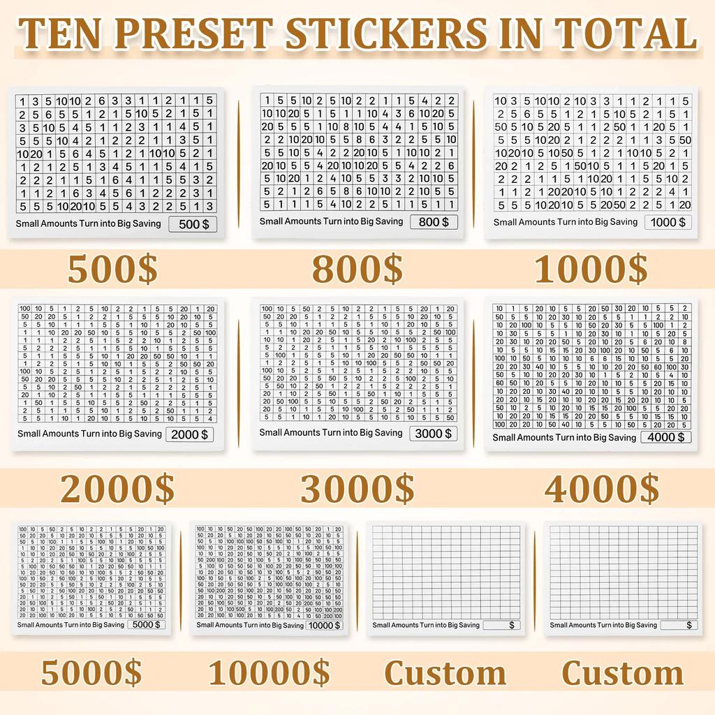 10000 Trälåda för utmaning att spara pengar, Kontantvalv Spargris för Vuxna Barn Sparmål Smash Box Sparbössa