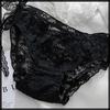 White Fang Sexy Lingerie Panties with White and TT356 Women's Ruffles, Black, (Black)
