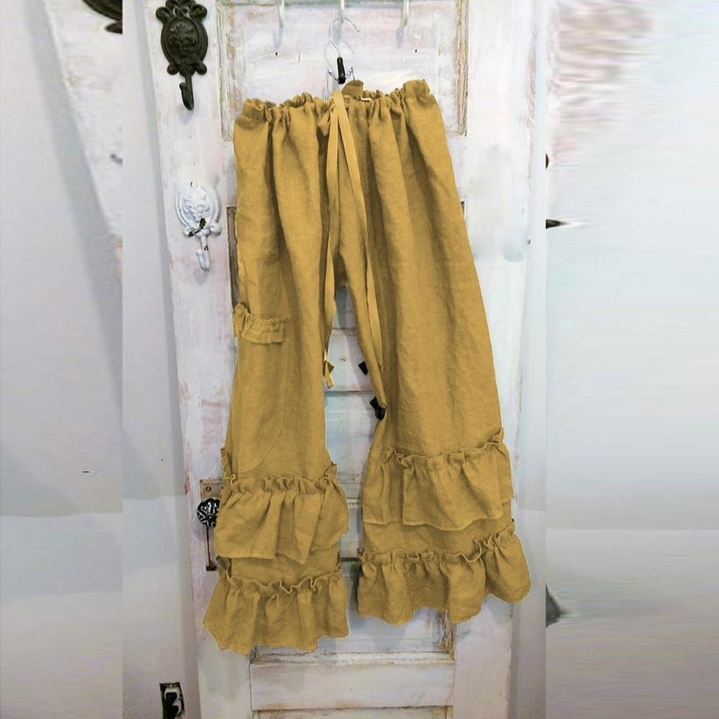 Buy Women Folds Casual Ruffled Pants 