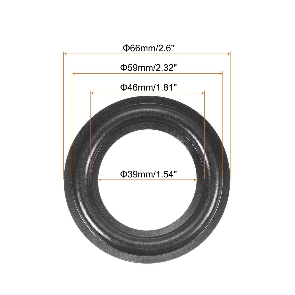 Uxcell Rubber Speaker Foam Edge Surround Ring 39mm X 66mm Perforated Subwoofer Ring for Speaker Repair or Dark Set of 2 2.5" DIY, Green,