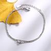 S925 Sterling Silver Double Layers Jednoduchý náramek pro ženy Temperament Elegantní Sweet Link Řetízkový náramek Šperky