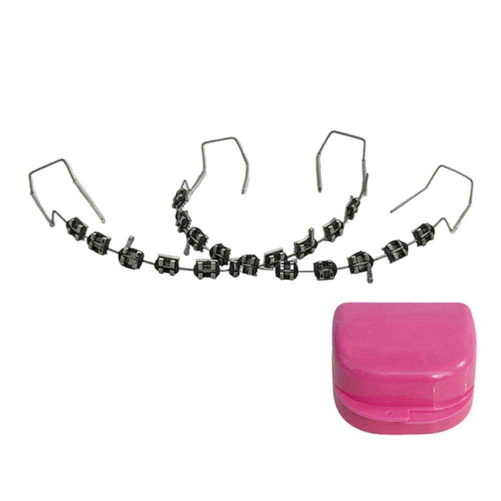 New Metal Wires Bracket Dental Fake Braces With/no Storage Box Colored Dental Decor Braces Dental Fashion Decoration Dental Tool