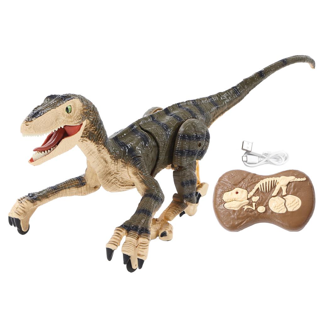 Ferngesteuerter großer Dinosaurier 2,4G Drahtloser wiederaufladbarer Simulations-RC-Velociraptor mit Lichtern für