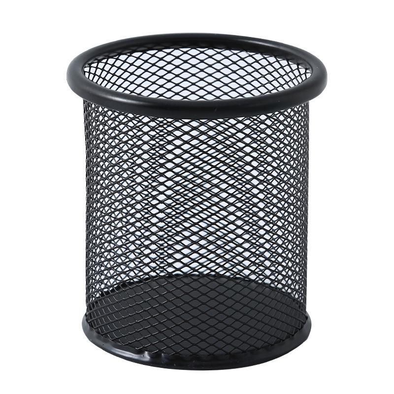 Iron Round Multifunctional Pen Holder – Large Capacity Metal Desktop Storage Organizer