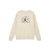 Jordan ESSENTIALS Logo Print Crew Neck Fleece Lined Casual Sweatshirt Men's Rattan Yellow FV8451-282