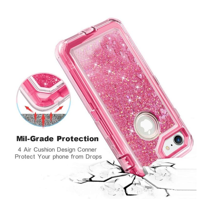 Shell Shockproof Defender Quicksand Glitter Liquid Case For Iphone 678px