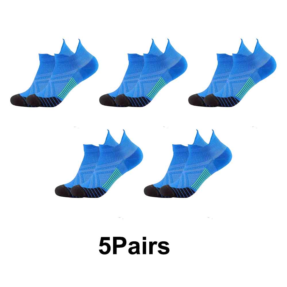 1/3/5 Pairs Men Women Socks Sports Compression Running Protector Ankle Protection High Elastic Pressure Boat Ankle Socks Short