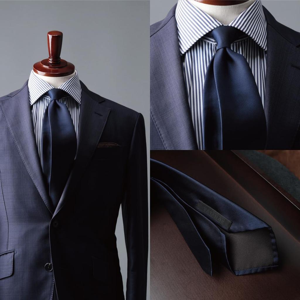[Y&TAILOR] Krawatte [Quattro Piege] Paisley-Twill, doppelseitig, dreifach gefaltet, handgerollt, 100 % Seide, Marke Kyoto Tango, hergestellt in Japan, Y&TAILOR (Doppelt