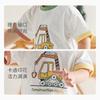 David Bella Children's Short-sleeved Summer Dress Boys' Baby T-shirt Cartoon Western Style Casual Color-blocked Top