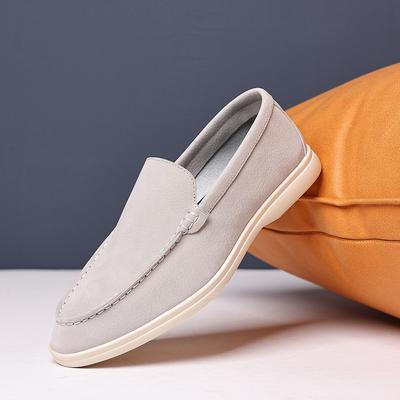 Men's British Style PU Leather Loafers Slip-On Driving Shoes Vintage Soft Sole Comfortable Casual Moccasins Non-Slip Fashion