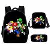 Cartoon Backpack, Primary And Secondary School Students Three-Piece Set, School Bag, Backpack, Shoulder Bag, Pencil Case.