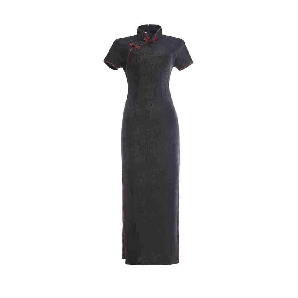 National style improvement 1011 summer new cheongsam lace dress women slim retro temperament daily performance clothes