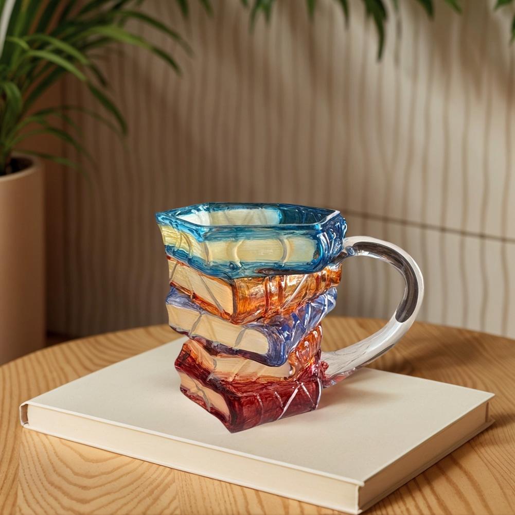 Books Drinking Container Wear Resist Unique Handmade Drink Cup Multi-Purpose Creative Book-Shaped Drinkware for Friends Gift