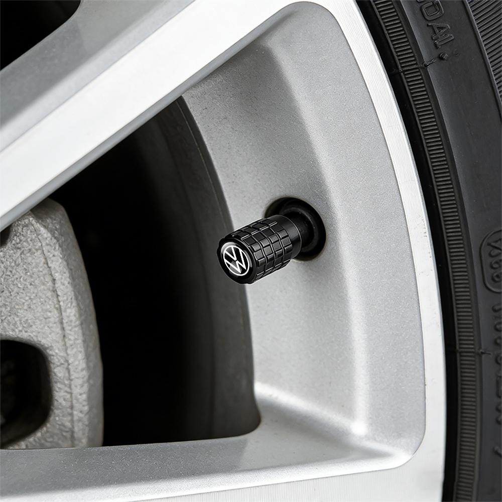 T274Pcs Car Wheel Valve Caps Stem Cover Auto Accessories For Volkswagen GTI Polo Golf Passat Scirocco Tiguan Jetta Touareg Taigo R