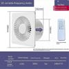 6Inch Adjustable Speed Frequency Conversion Ventilator Fan Exhaust Fan with Remote Control for Bath Hwy