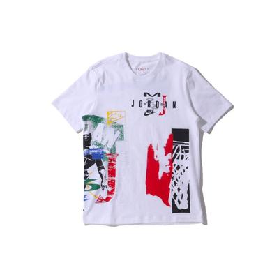 Air Jordan Sport Dna Ss20 Graffiti Print Short Sleeve T-Shirt Men Tops White CJ6224-100