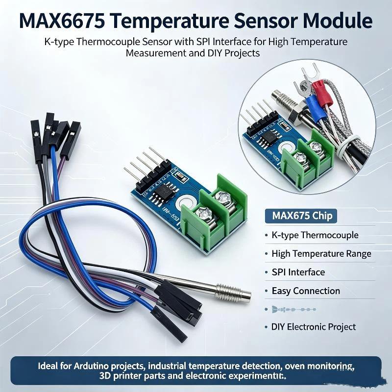 Max6675 Module + K Type Thermocouple Sensor Temperature Degrees Module For