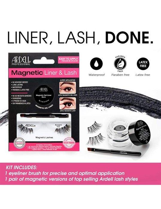 False Eyelashes - Ardell - DEMI WISPIES - Quick Application - Gel Eyeliner - Brush Included