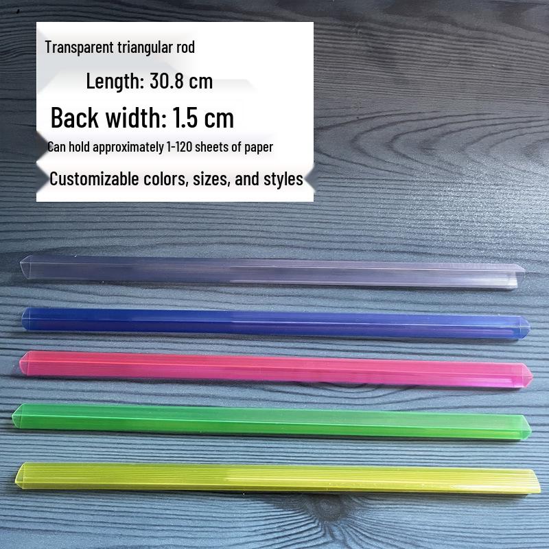 A4 Water Drop Lever Clip Folder with Triangle Pull Rod, Plastic Book Cover for Students