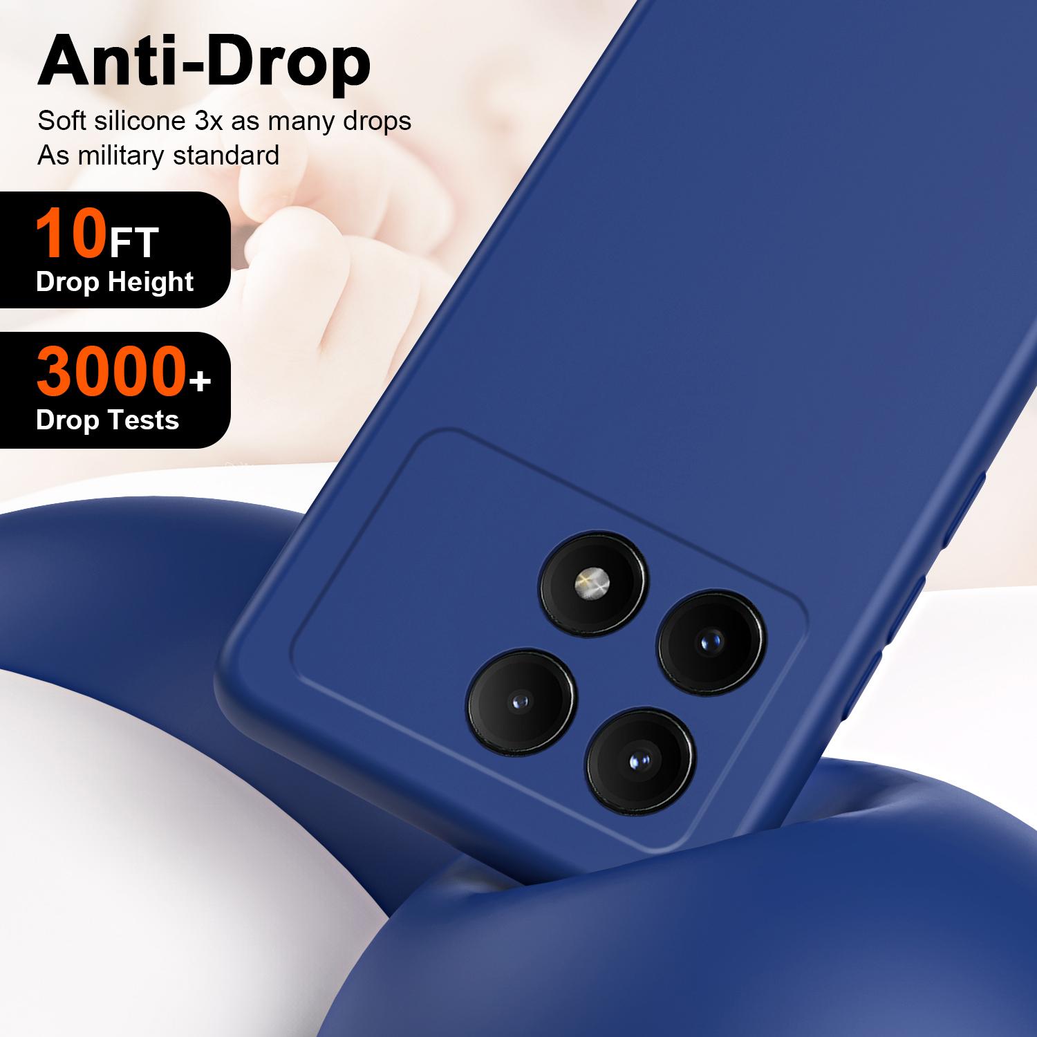 

For Xiaomi Redmi K70E 5G/Poco X6 Pro 5G Case Silky Touch 2.2mm TPU Phone Back Cover Blue