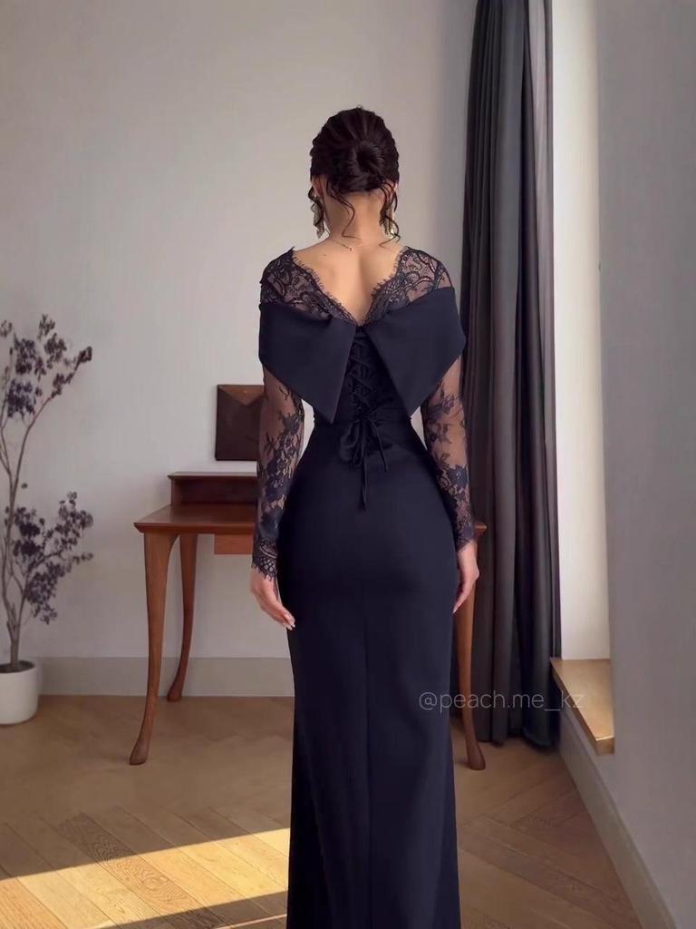 European Cross-Border 2025 Elegant Long Sleeve Long Retro Dress Women