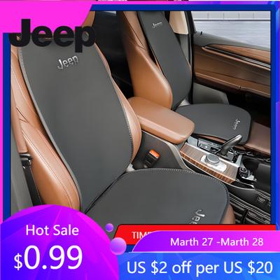 Pokrowiec na siedzenie samochodowe z lnu do Jeepa Poduszka na oparcie Mata na siedzenie do Jeepa Wrangler Rubicon Renegade Compass Grand Cherokee Patriot Liber