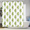 Green Lemon Pop Ice Cream Pattern Shower Curtain Waterproof Bath Decor Home Decoration White/Black/Grey Background