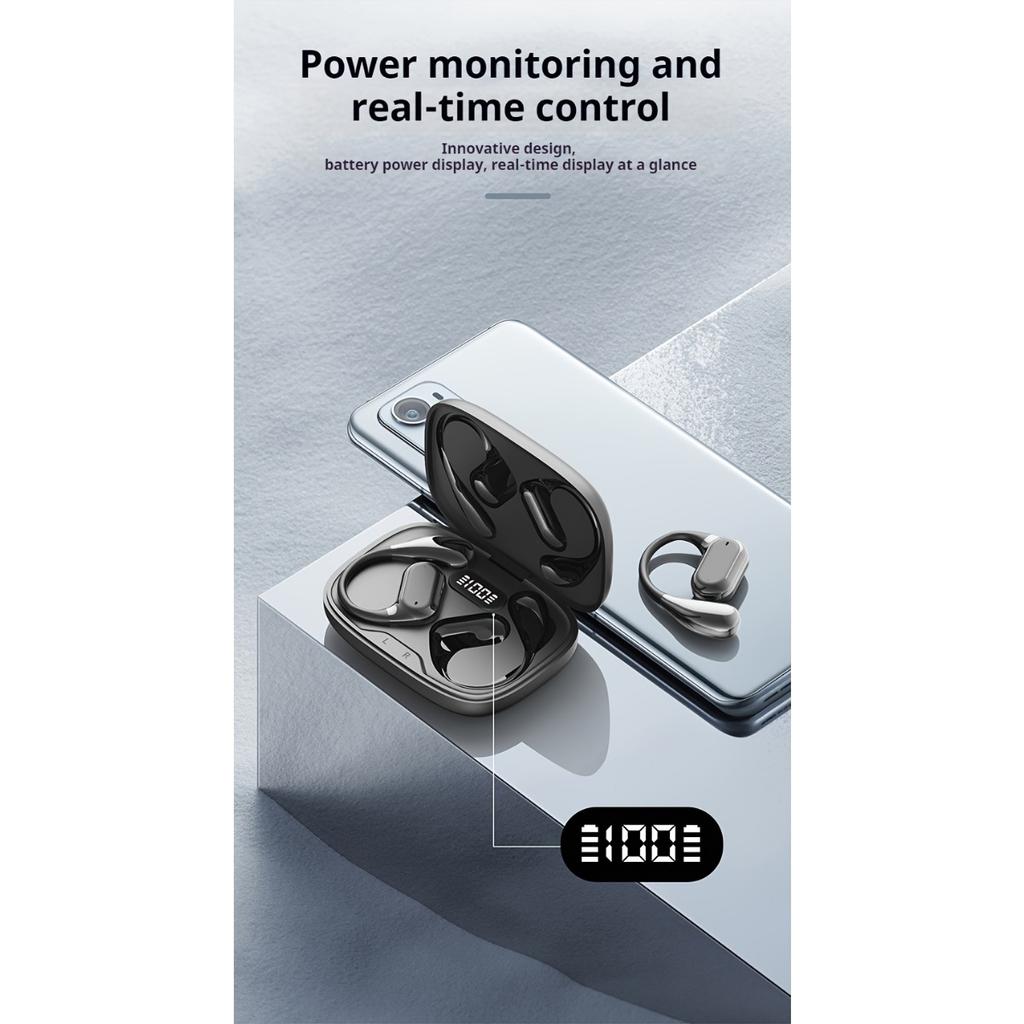 Echtes kabelloses Headset – Gaming-Headset, HD-Anruf, Sport-Headset, Smart-Headset, USB-Aufladung, Touch-Steuerung, geräuschlose Steuerung, kabelloses Headset