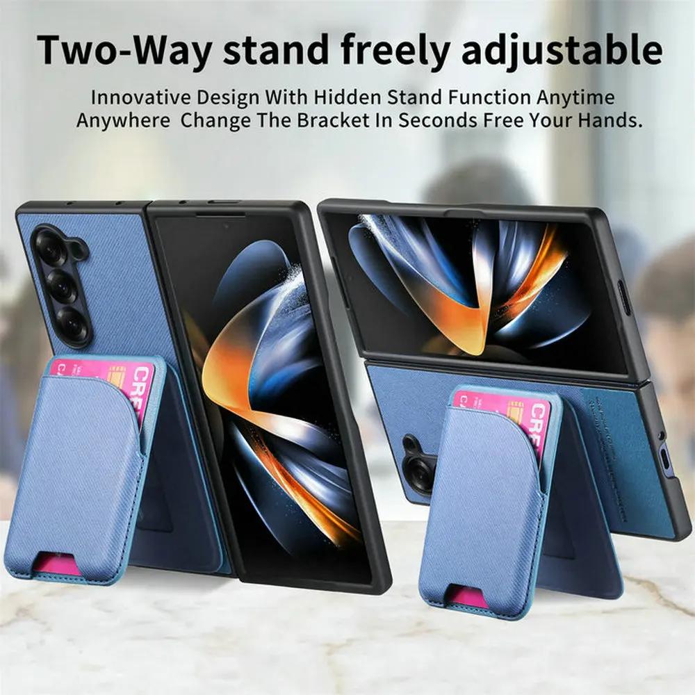 For Galaxy Z Fold 7 Funda 2 In1 Detachable Leather Magnet Case For Samsung Galaxy Z Fold 7 6 5 4 3 5G Card Bag Phone Cover Etui