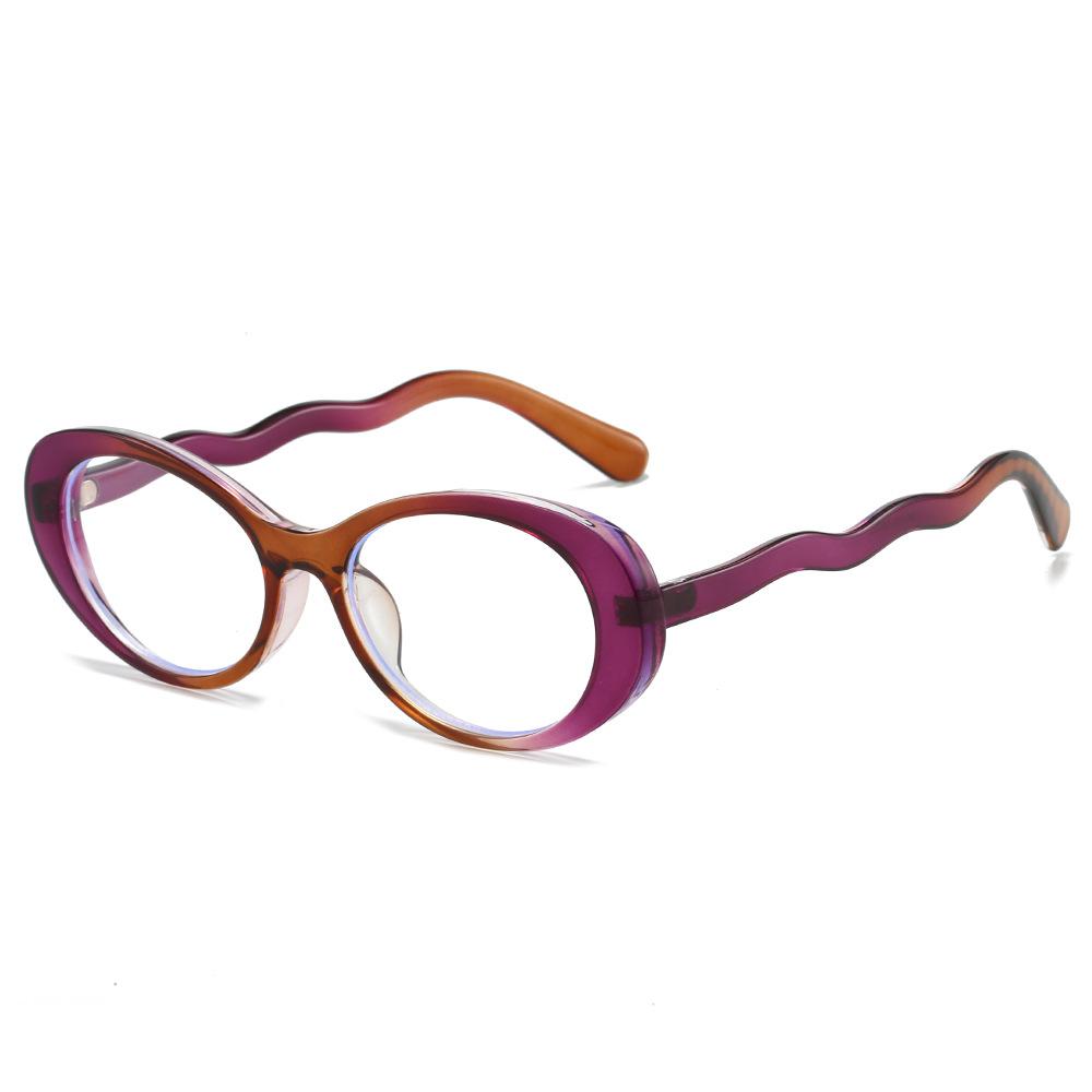 Retro Small Oval Reading Glasses Women  Luxury Brand Designer Anti-Blue Light Eyeglasses Colorful Round Prescription Glasses