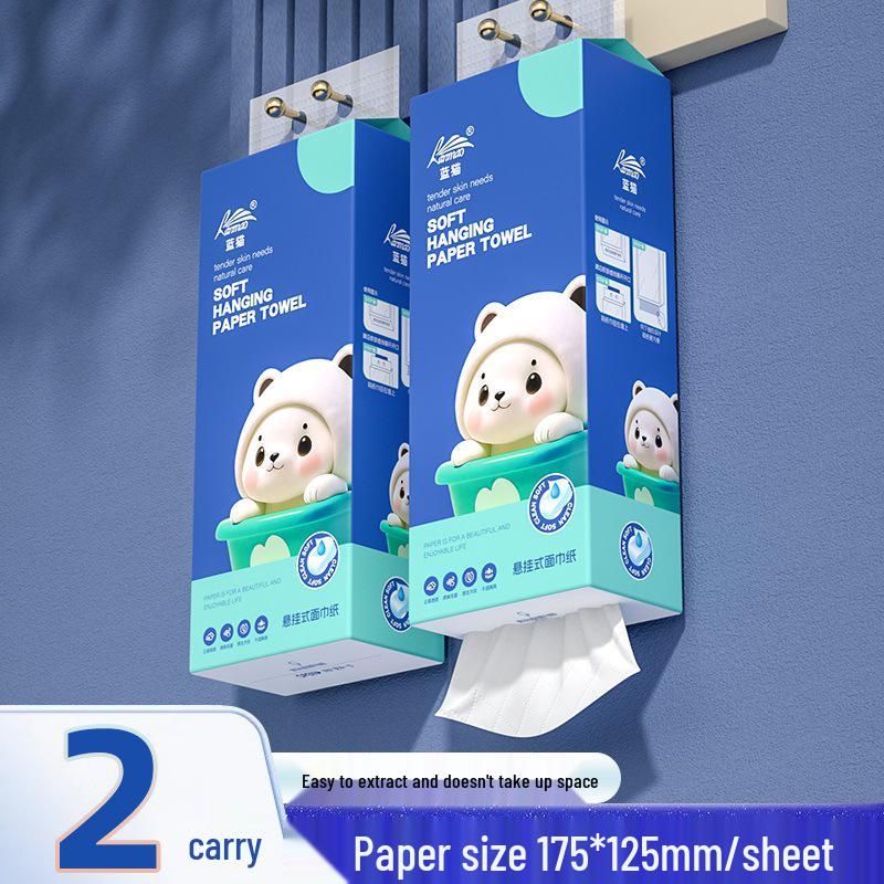 Hanging Household Tissue Box - 1000 Sheets of Virgin Wood Toilet Paper