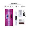 White Electric Nail Drills Kit Remove Polisher Manicure Pedicure 6pcs File Sanding Bands Machine Art Equipment for Salon