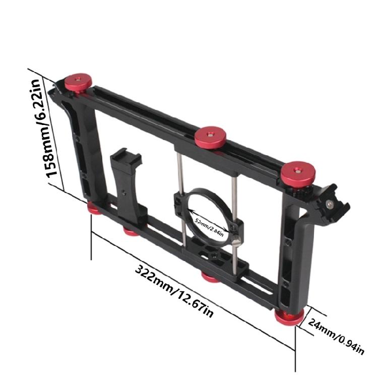 Smartphone Video Rigs Phone Rabbit Cage for Cinematic Creation Live Streaming, Durability Aluminum Vlog Expanding Frame