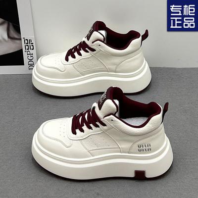 Angra Red High-top Board Shoes Women's Autumn and Winter New Thick-soled Heightening Sports and Leisure Shoes