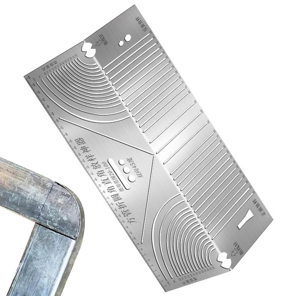 Precise-Flex Angle Arc Marking Tool for 20-100MM Square-Pipe Efficient Metal Pipe Saddle Cutting Guide Pipefitter Measuring Tool