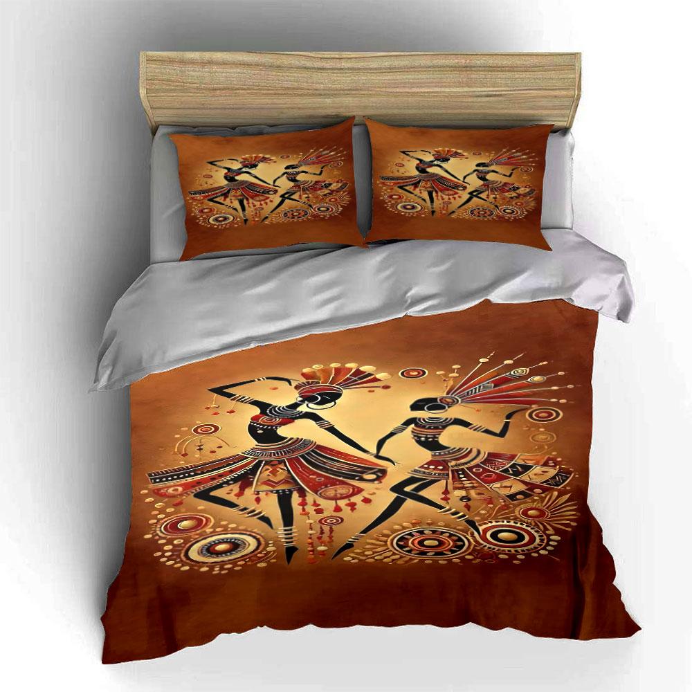 Dancing figures with patterns. Bedding sets Duvet cover sets Duvet covers Pillowcases(1 * Duvet Cover 2 * Pillowcases without duvet insert)