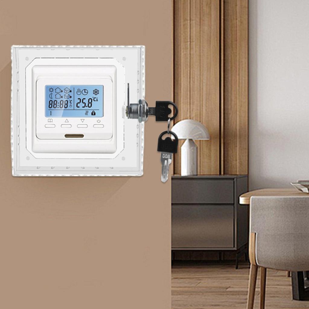 Transparent Thermostat Guard With Lock Acrylic Thermostat Lock Box With 2 Keys Ac Lock Box Cover Thermostat Cover For Home use