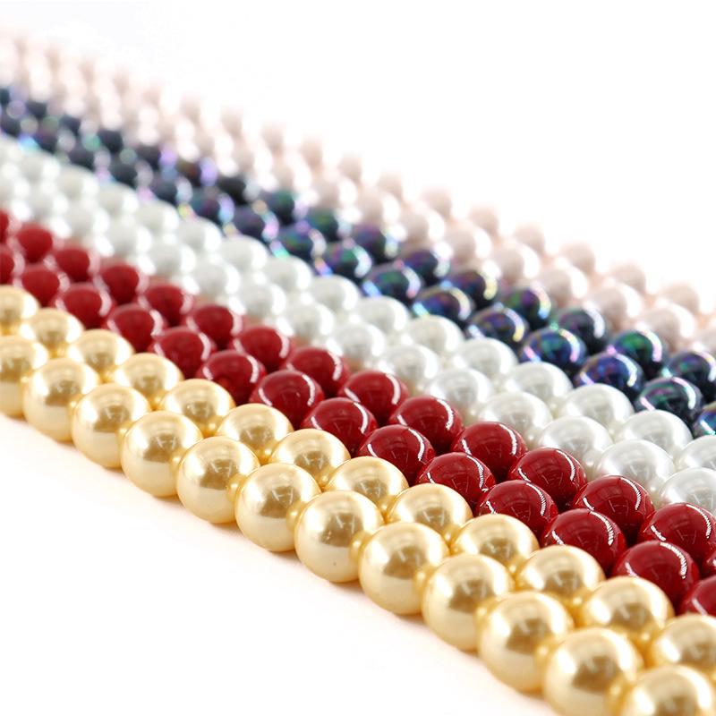 Shell Pearl Beads for Handmade DIY Accessories - Round, Loose, Semi-finished Ornaments